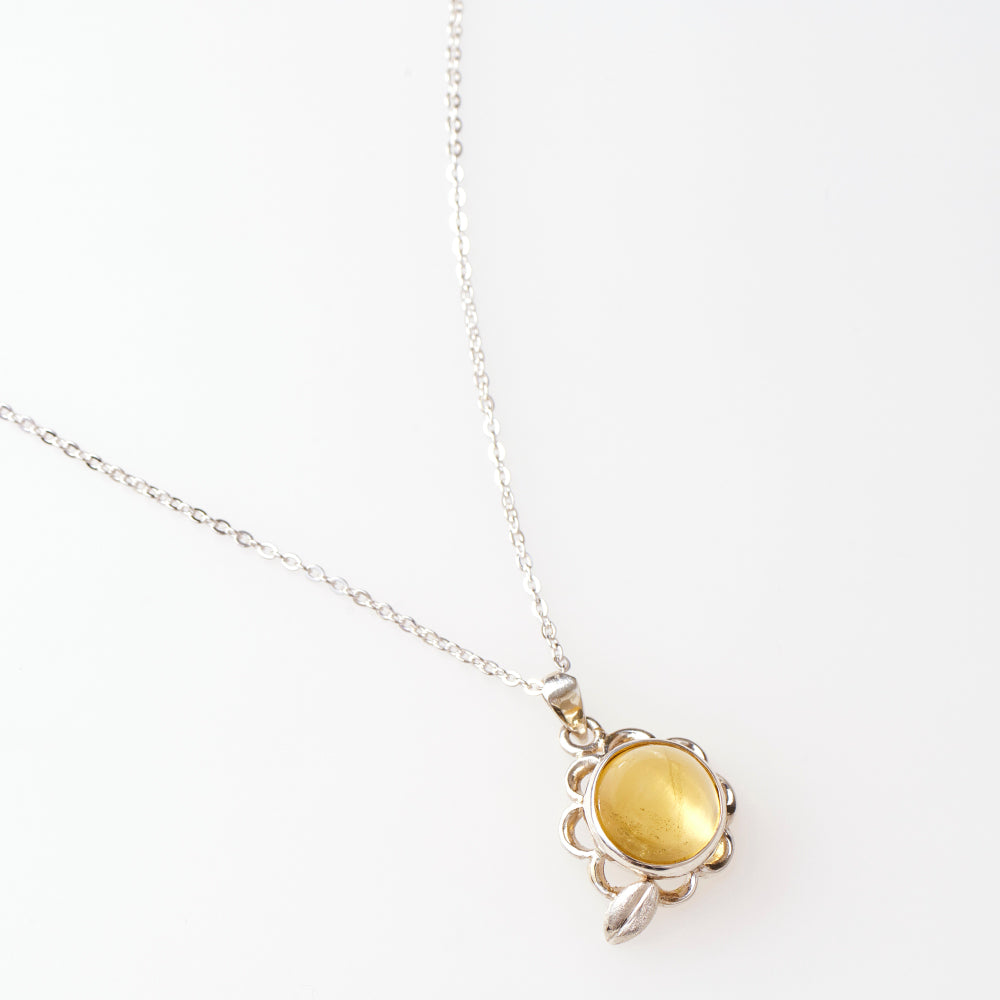 Necklace Yellow Beryl Cat's Eye