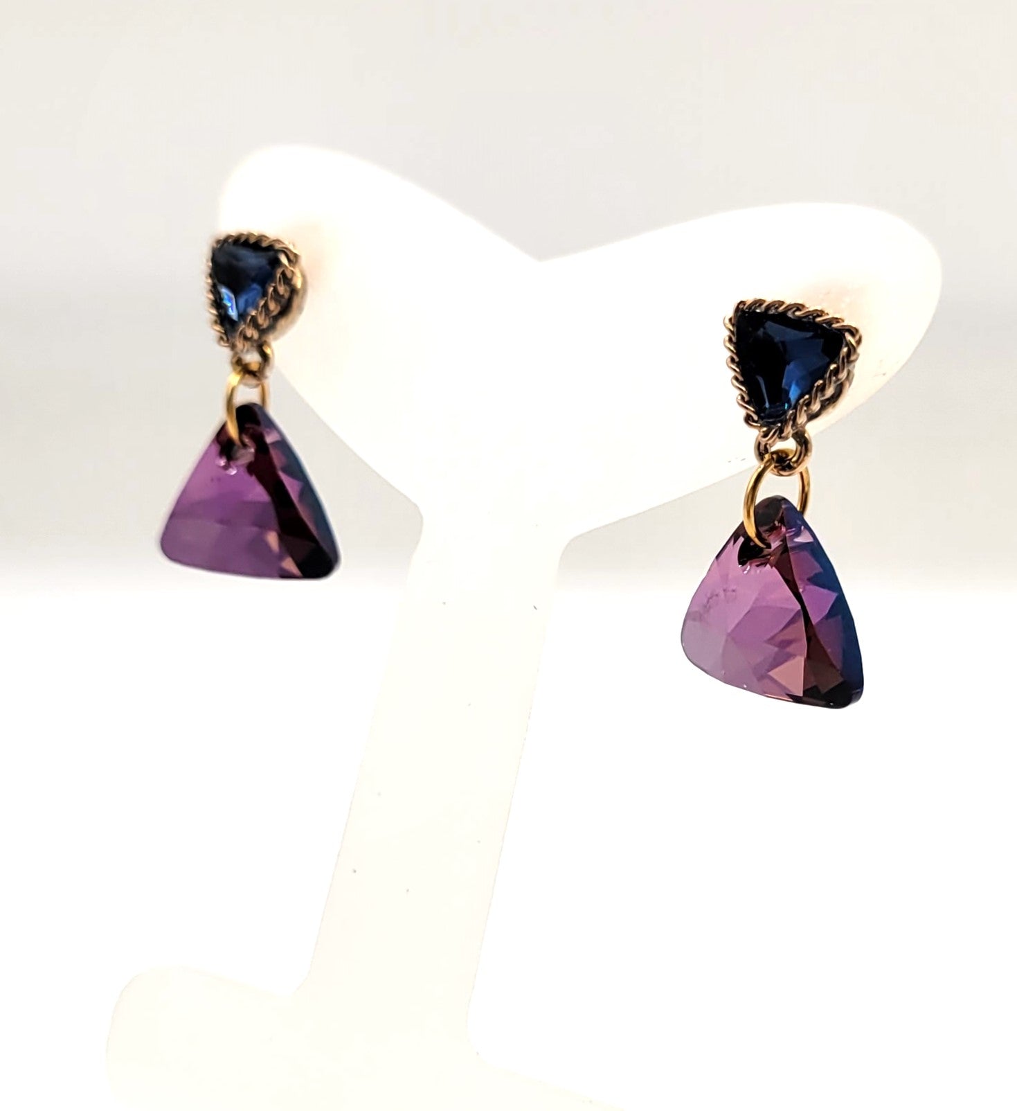 Pierced Swarovski purple